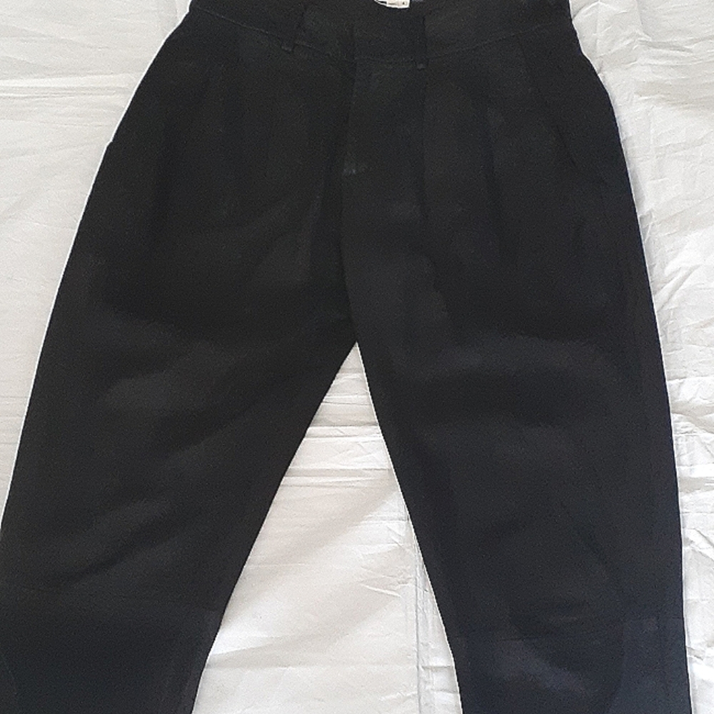 Helmut lang black lamb skin   paper thin  pants size 4